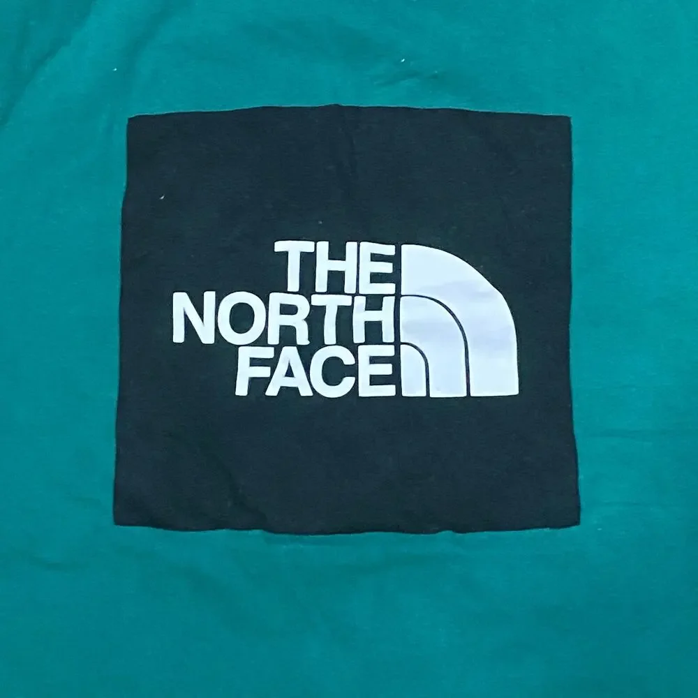 The North Face Green Cotton Tee Size Men’s Large Logo Front Back Short Sleeve